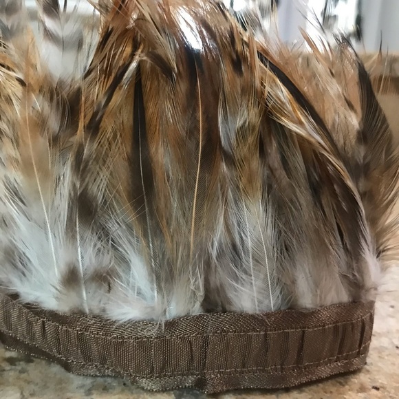 Oh Baby Crown Kids OS Brown Feathers Costume Play Time Dress Up Adjustable Tie - Picture 8 of 8